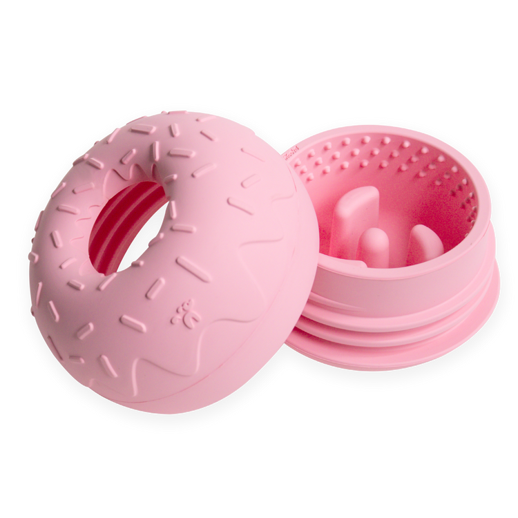 Beschäftigungsspielzeug für Hunde - Yoomy Donut - Rosa - WOOF DELI