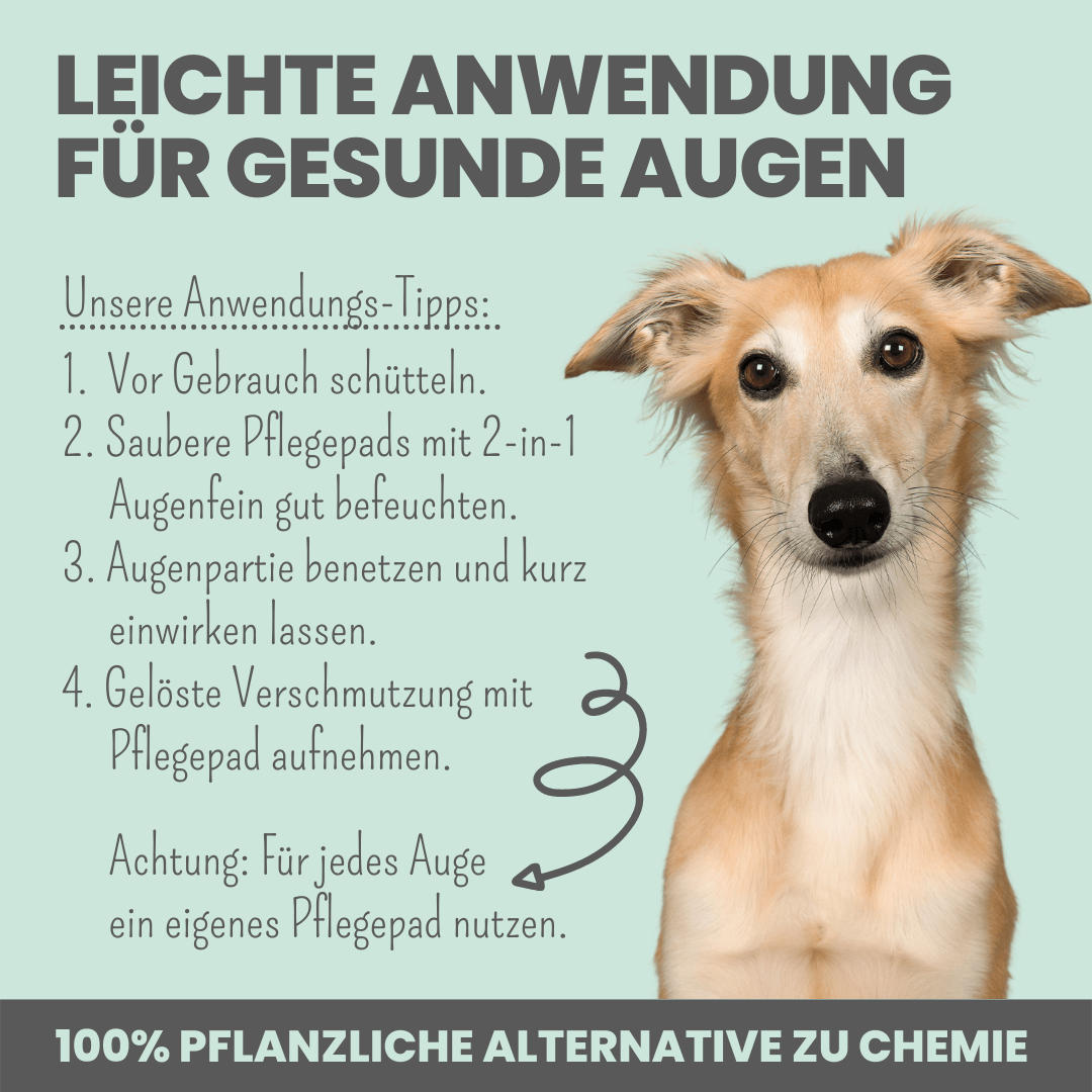 2-in-1 Augenfein Reinigung & Pflege für Hunde & Katzen - WOOF DELI