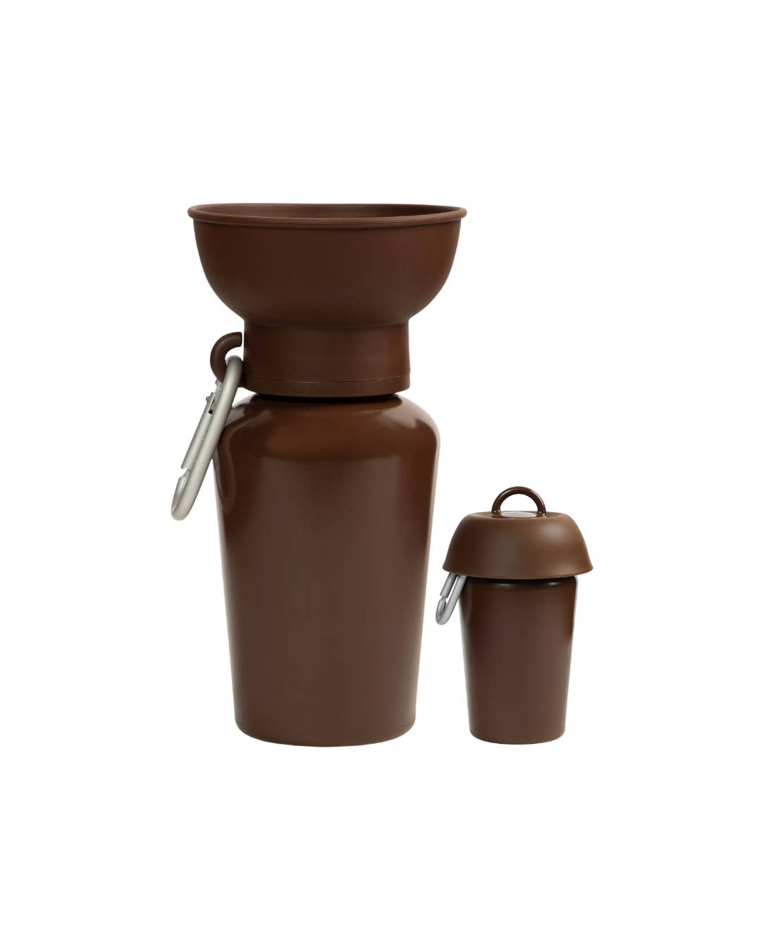 Reisetrinkflasche für Hunde 590ml Braun - WOOF DELI
