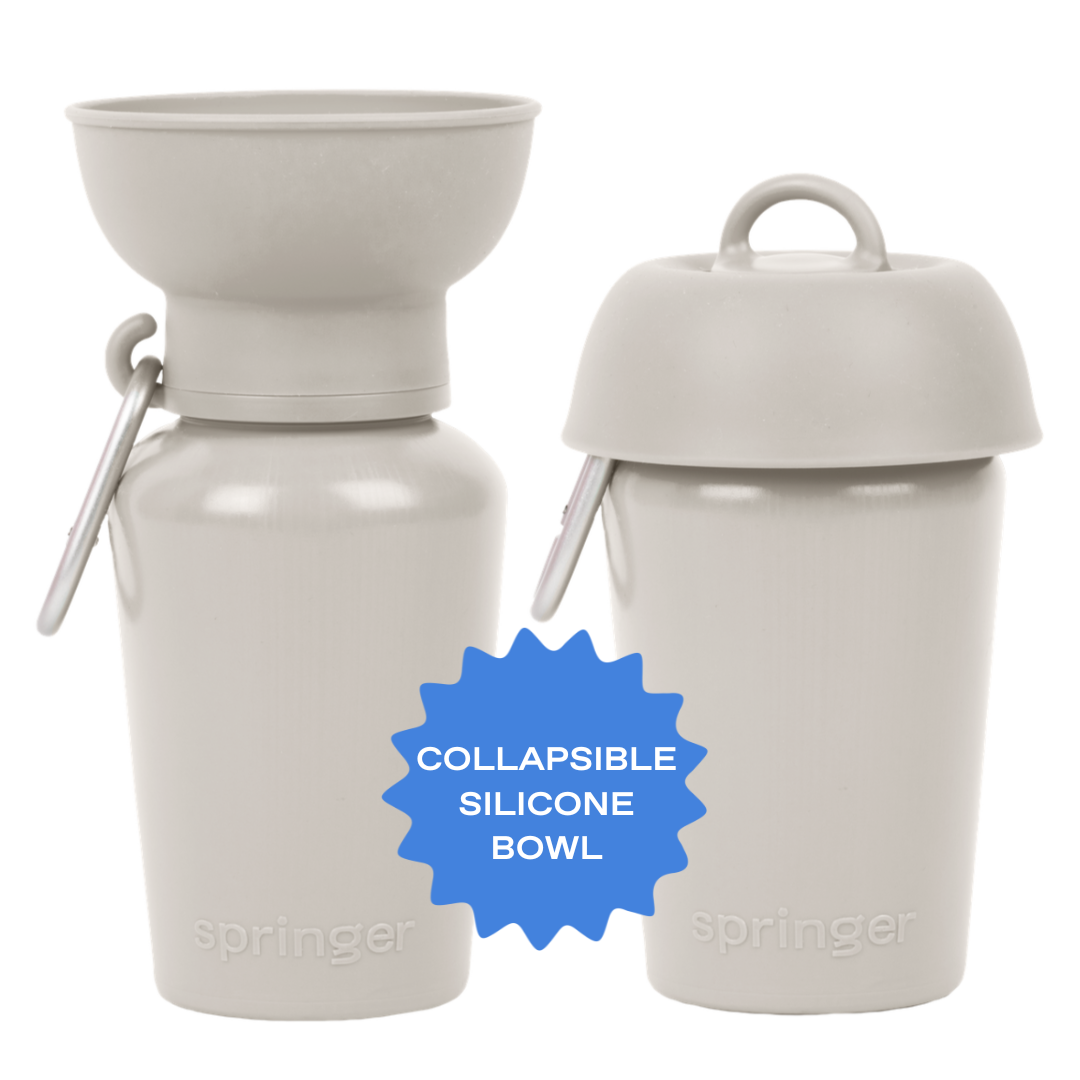 Reisetrinkflasche für Hunde 590ml Beige