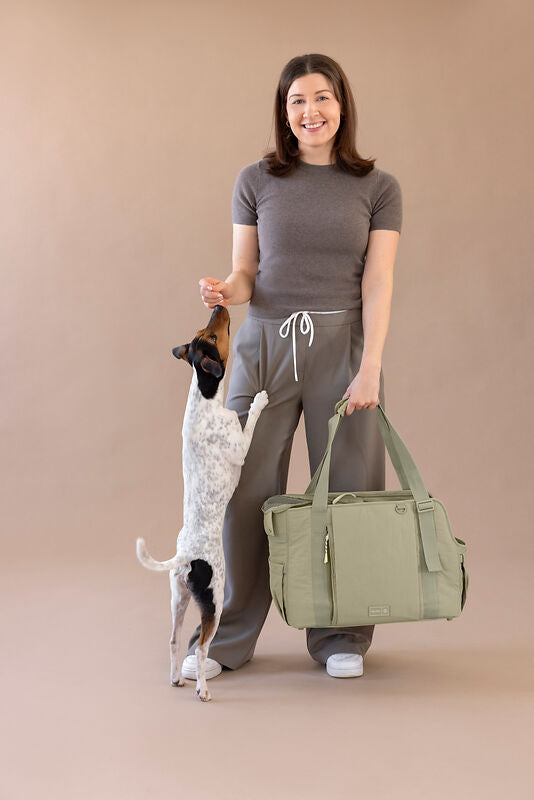 Palopa Hundetasche Weda Crinkled Pale Olive - WOOF DELI