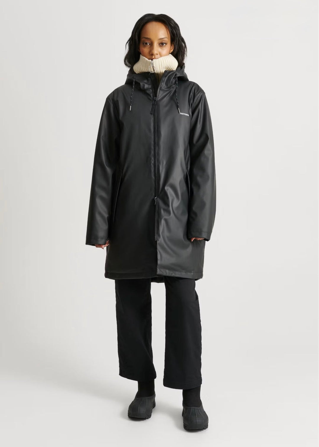 REGENJACKE SCHWARZ GEPOLSTERT/WÄRMEND