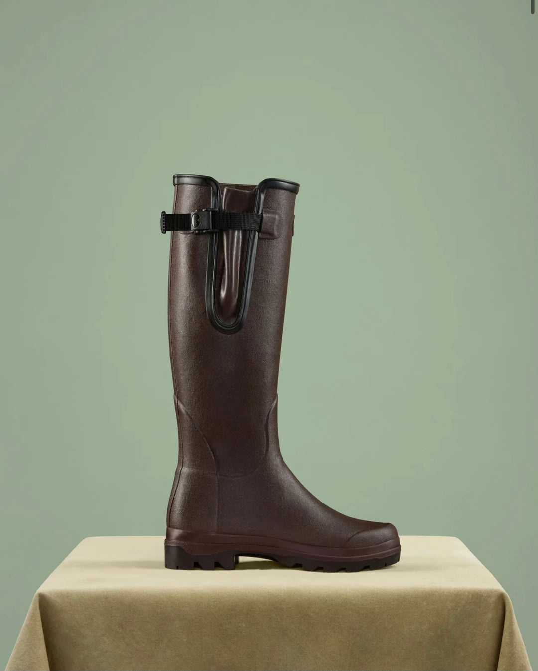 Damen-Gummistiefel mit Jerseyfutter Braun