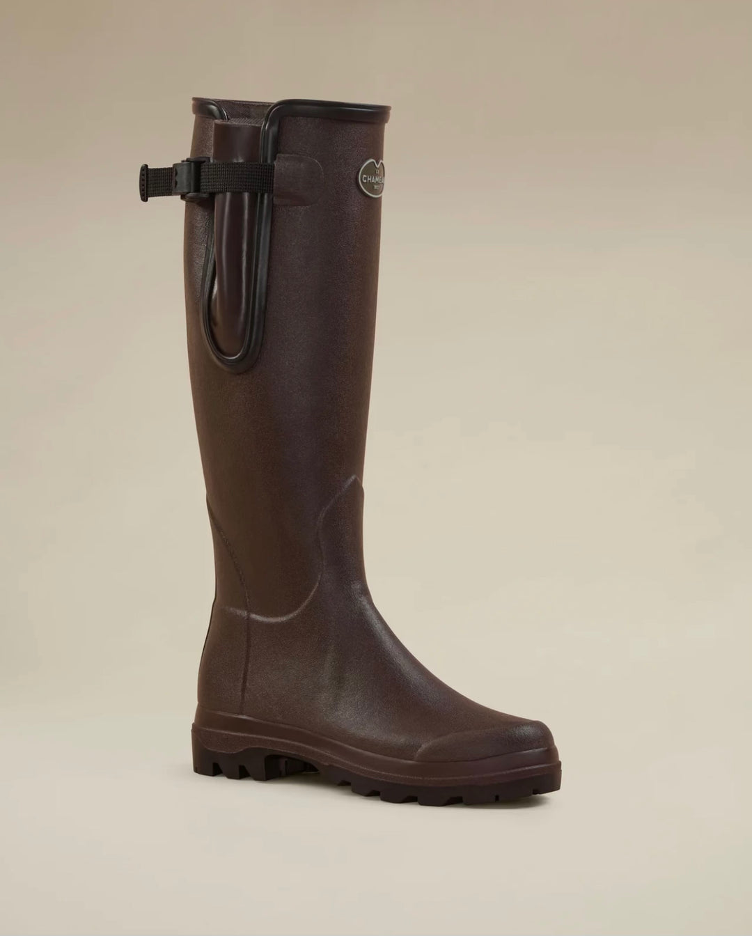 Damen-Gummistiefel mit Jerseyfutter Braun