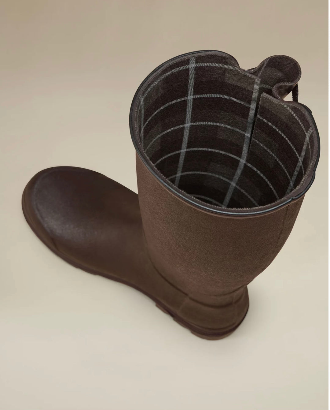 Damen-Gummistiefel mit Jerseyfutter Braun