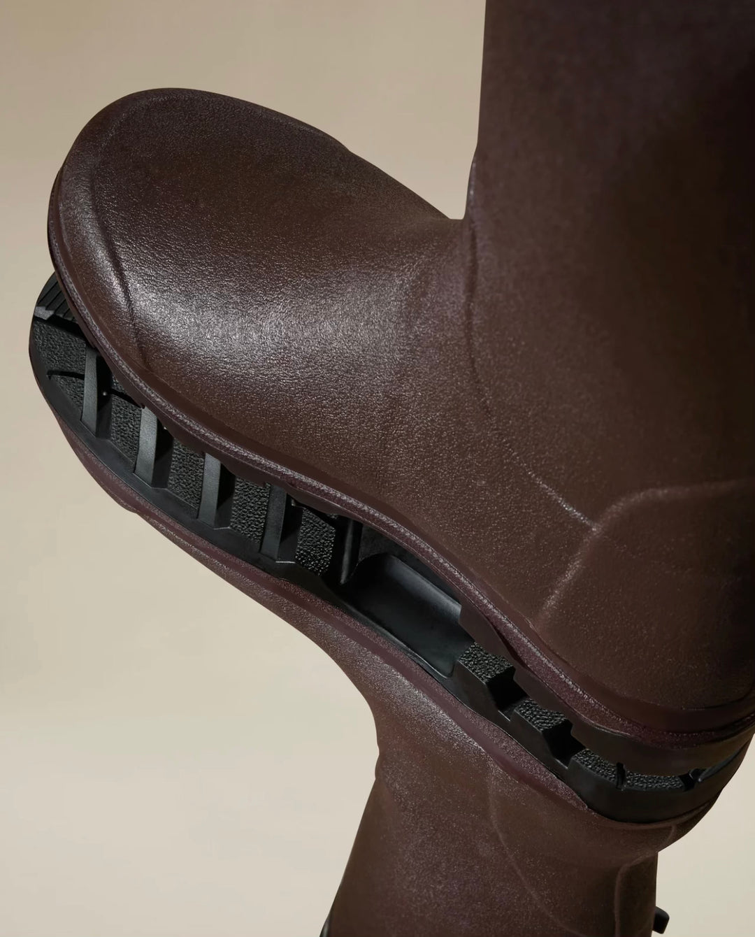 Damen-Gummistiefel mit Jerseyfutter Braun