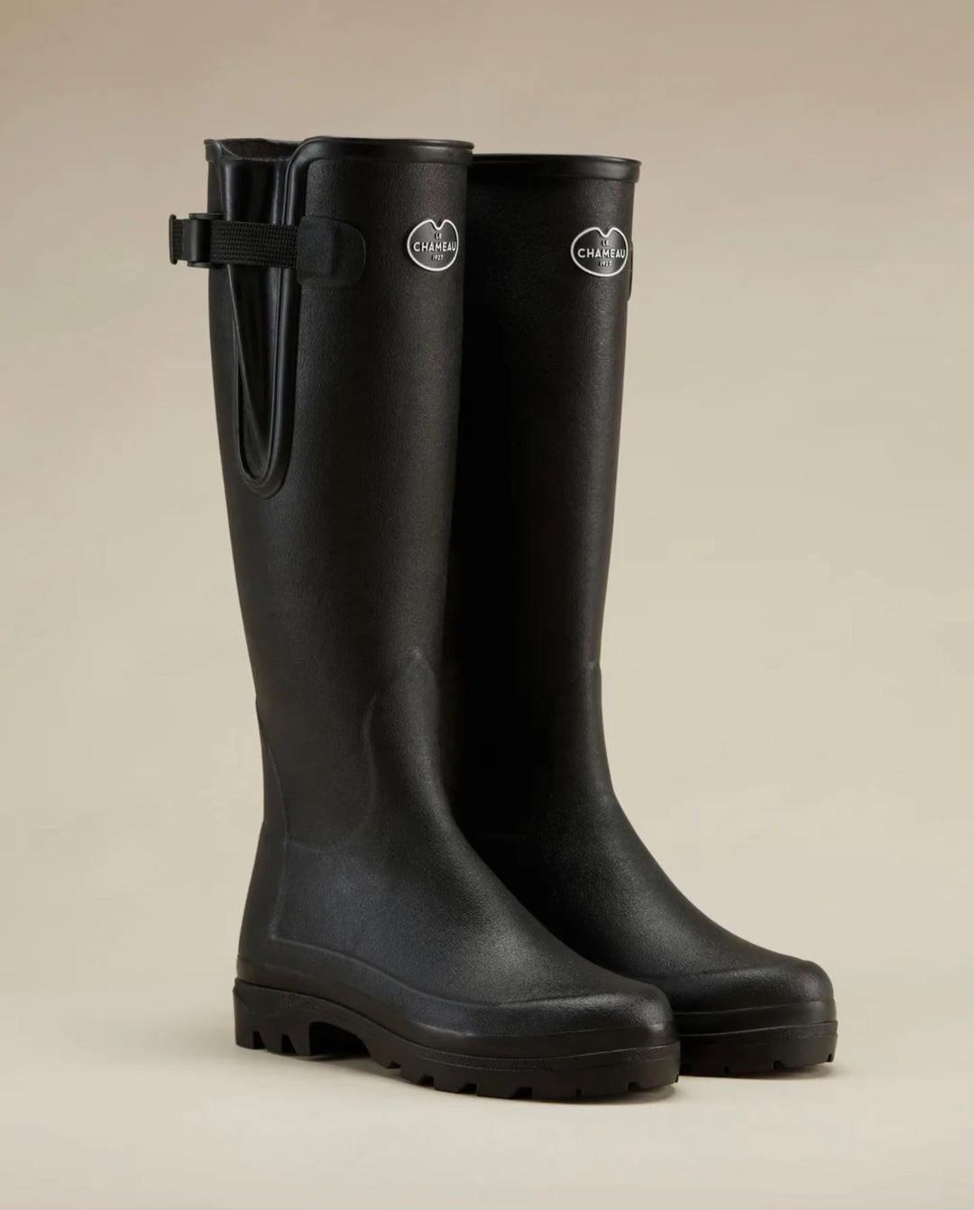 Damen-Gummistiefel mit Neoprenfutter Schwarz