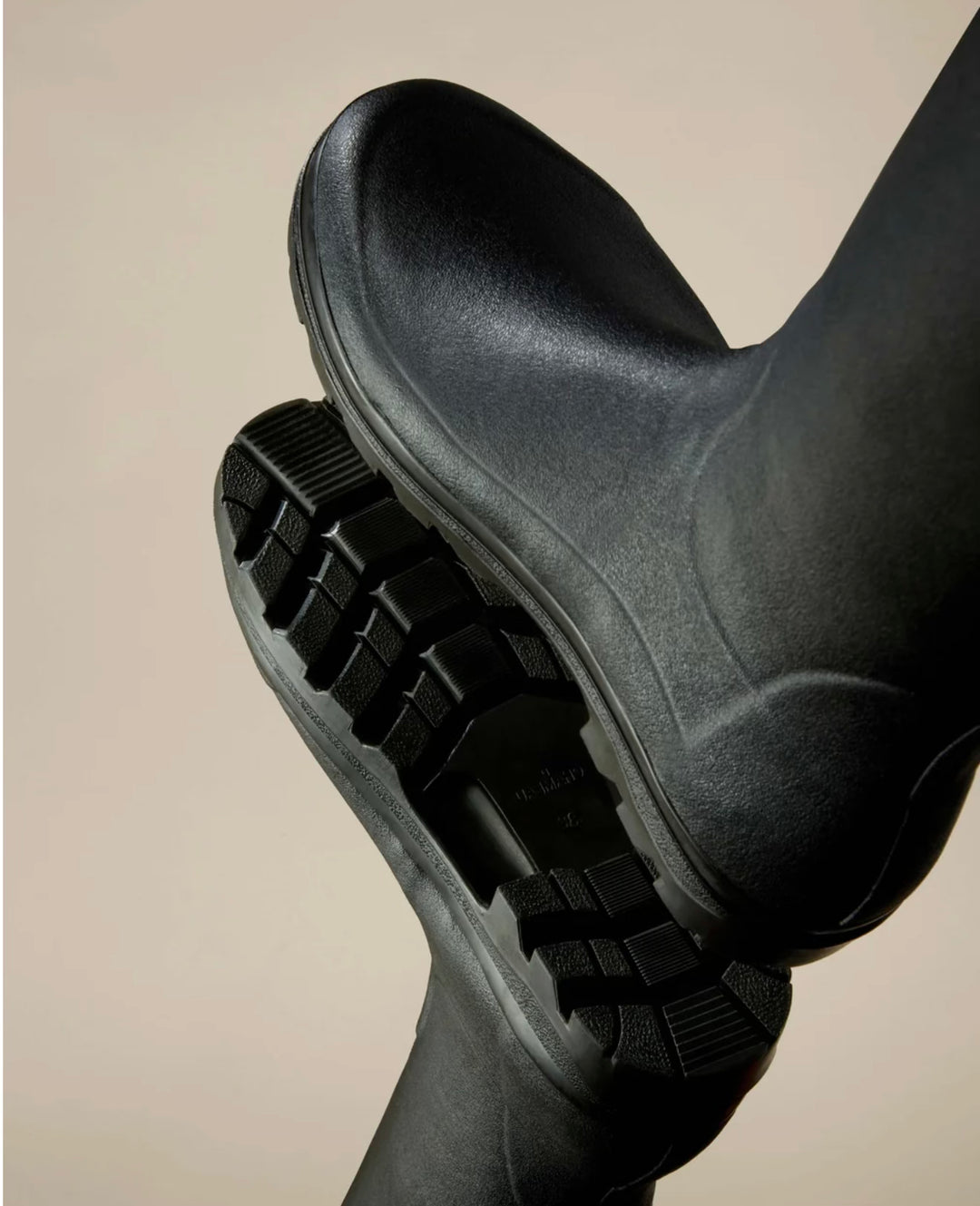 Damen-Gummistiefel mit Neoprenfutter Schwarz