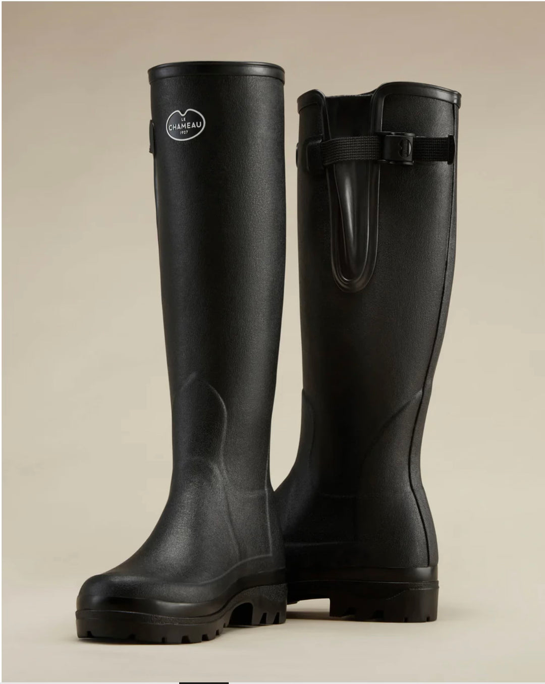 Damen-Gummistiefel mit Neoprenfutter Schwarz