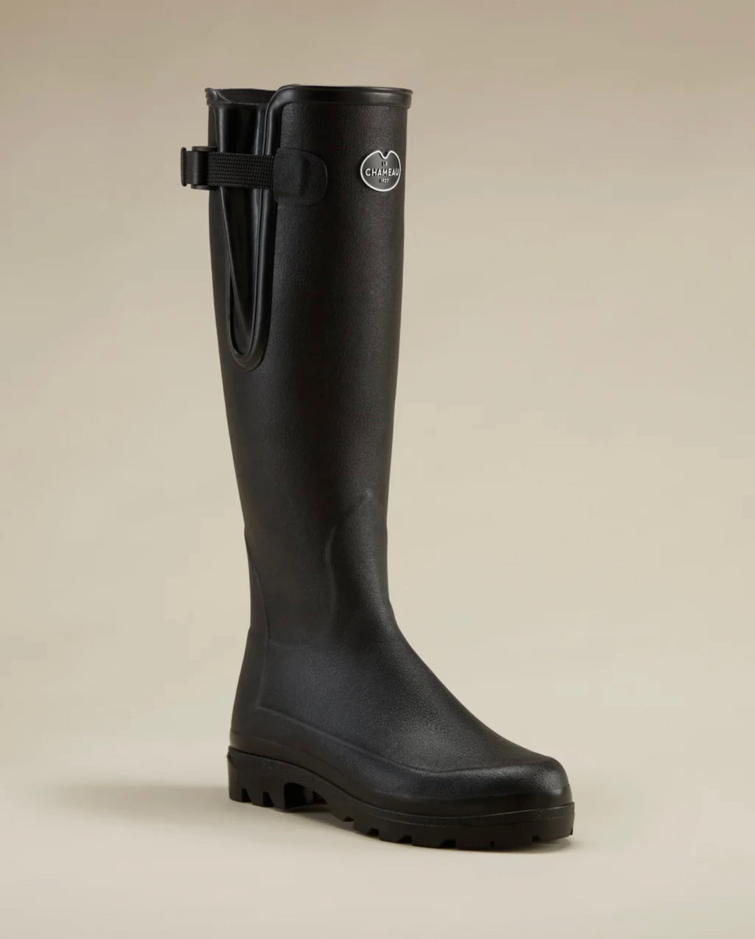 Damen-Gummistiefel mit Neoprenfutter Schwarz