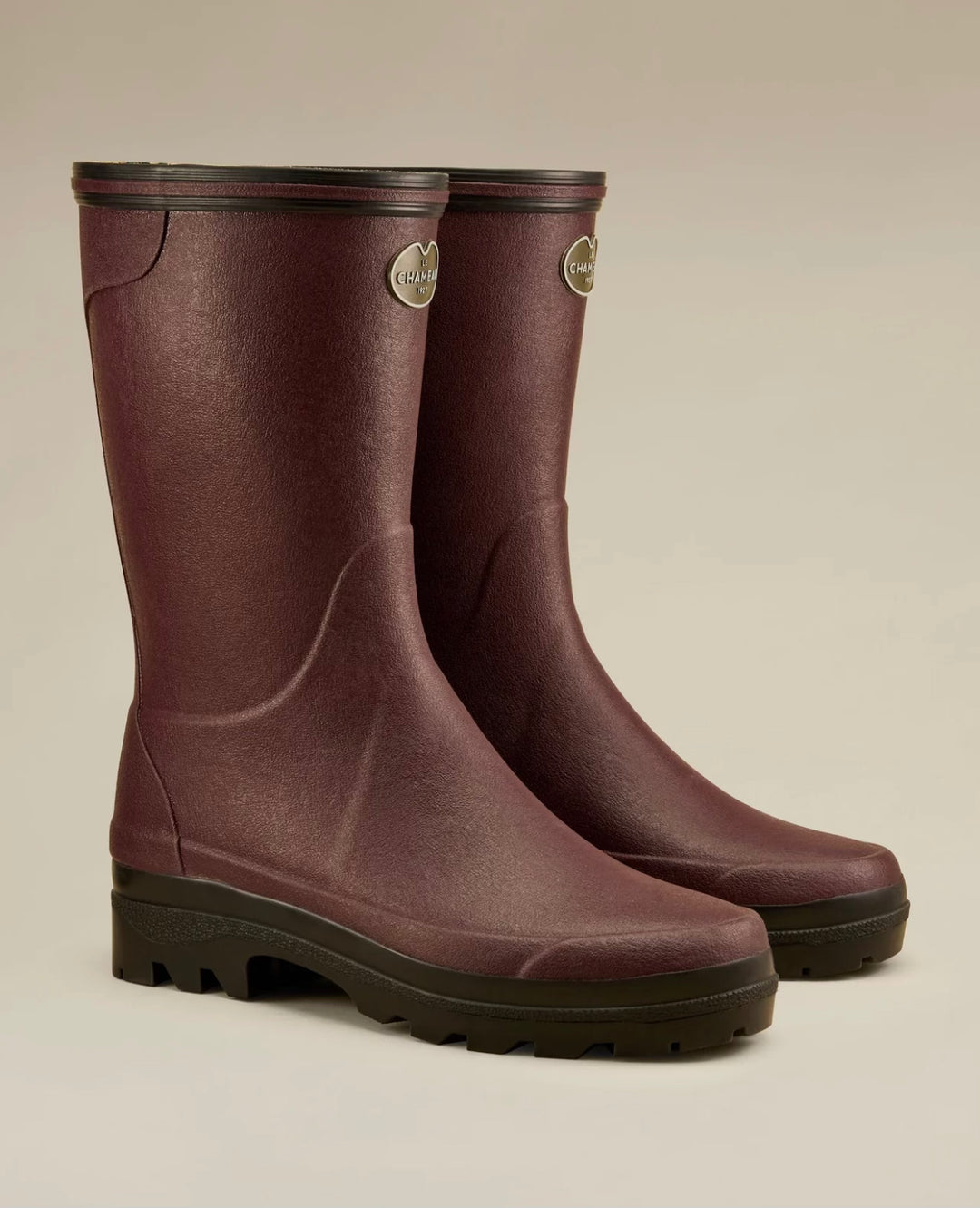 Damen-Gummistiefel mit Jerseyfutter Cherry