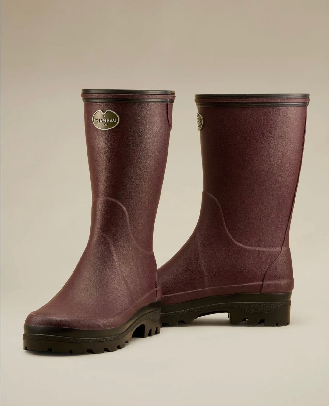 Damen-Gummistiefel mit Jerseyfutter Cherry