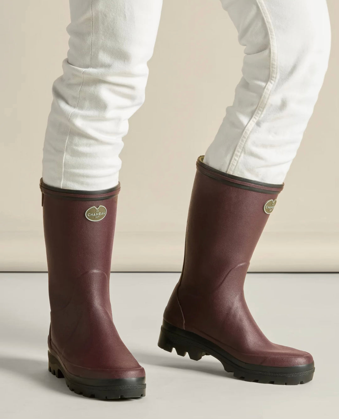Damen-Gummistiefel mit Jerseyfutter Cherry