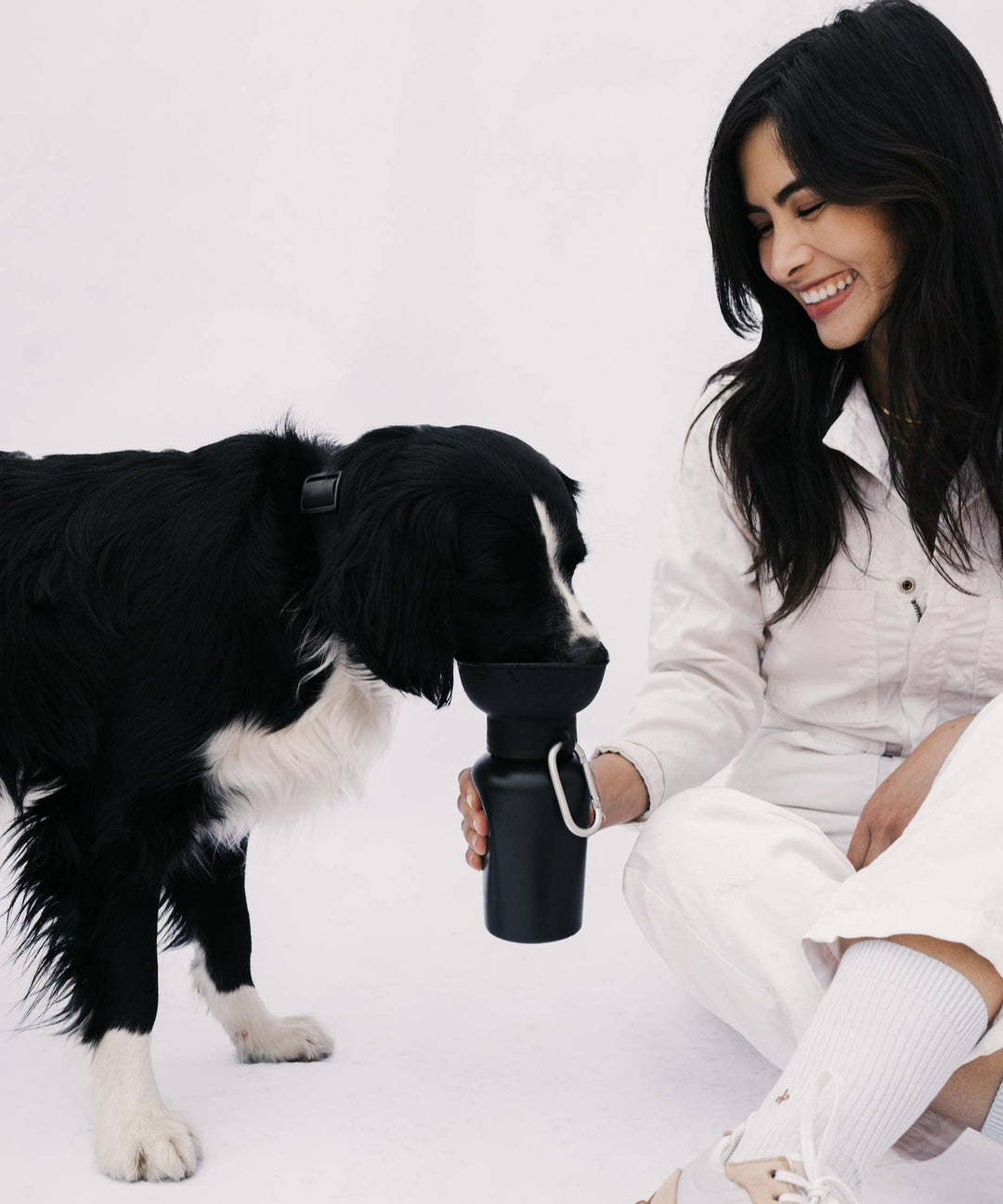 Reisetrinkflasche für Hunde 590ml Schwarz