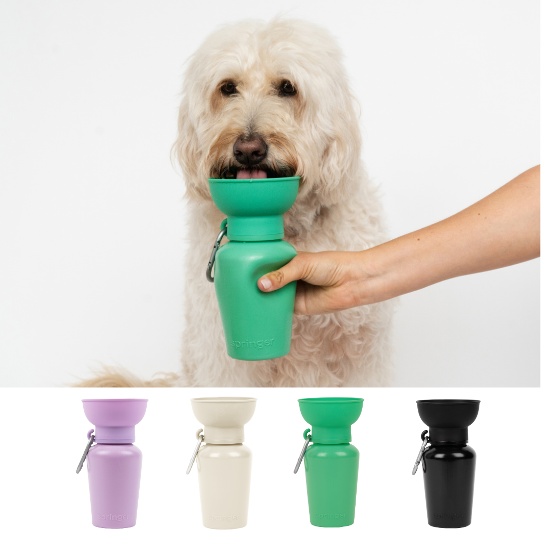 Reisetrinkflasche für Hunde 590ml Beige