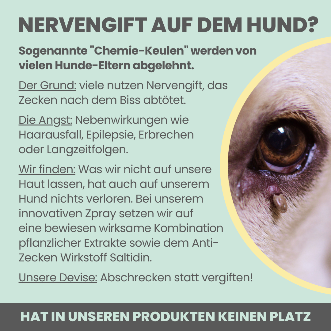 Zpray für Hunde gegen Zecken, Flöhe, Milben & Mücken - WOOF DELI