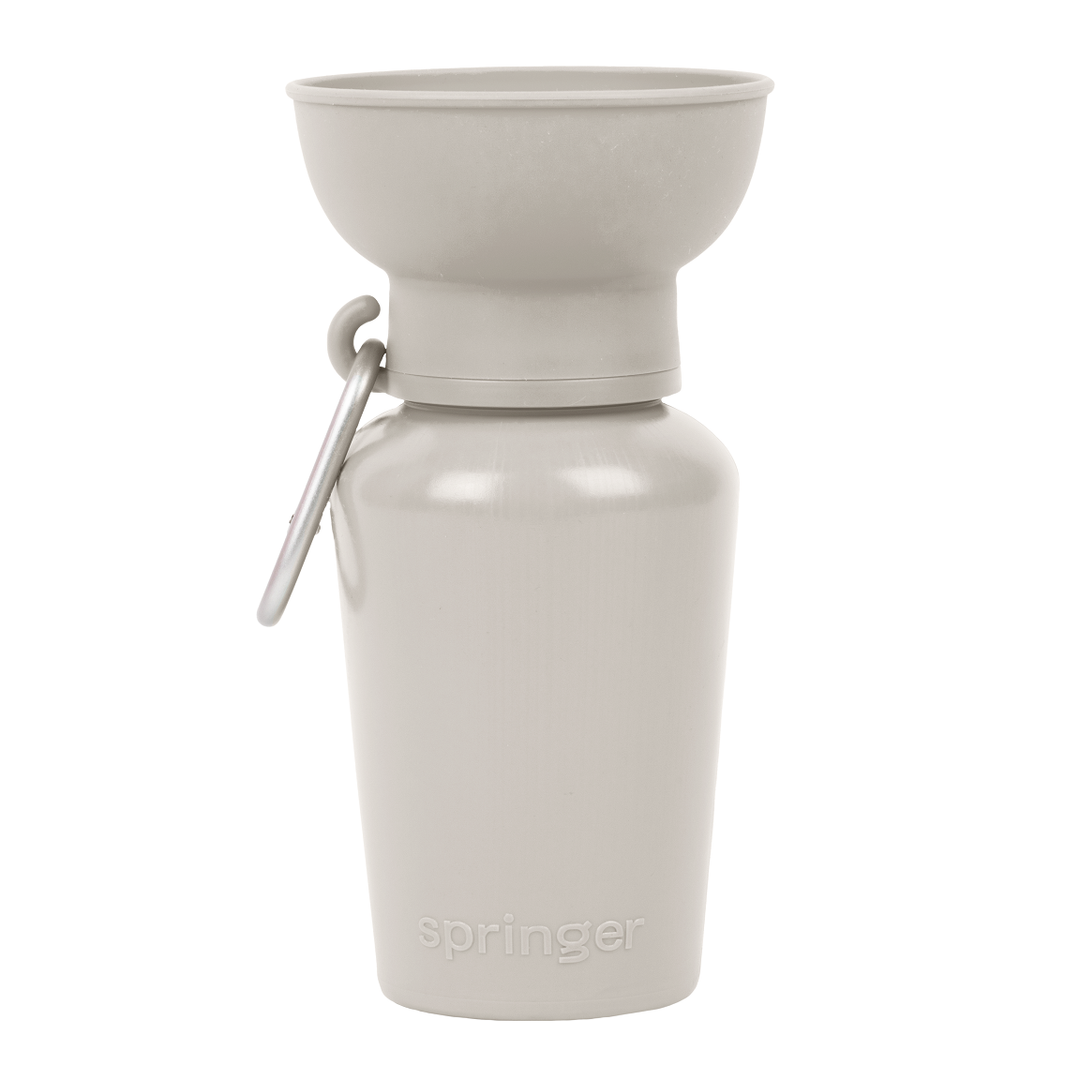 Reisetrinkflasche für Hunde 590ml Beige
