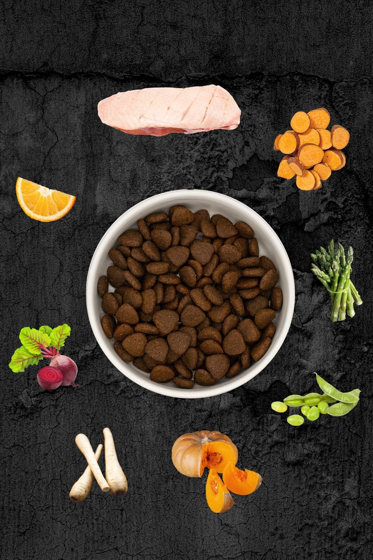 Landente mit Superfoods - Trockenfutter Adult WOOF DELI 