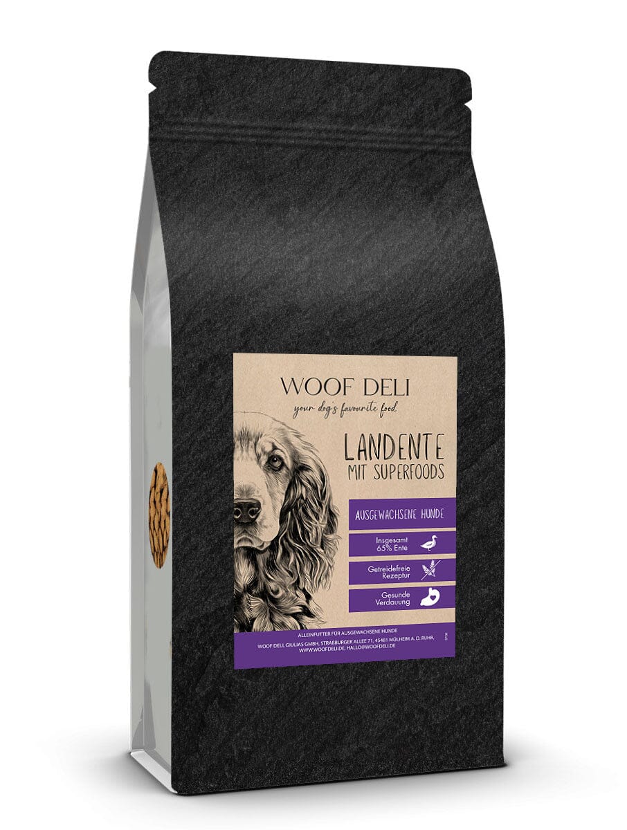 Landente mit Superfoods - Trockennahrung Adult WOOF DELI 