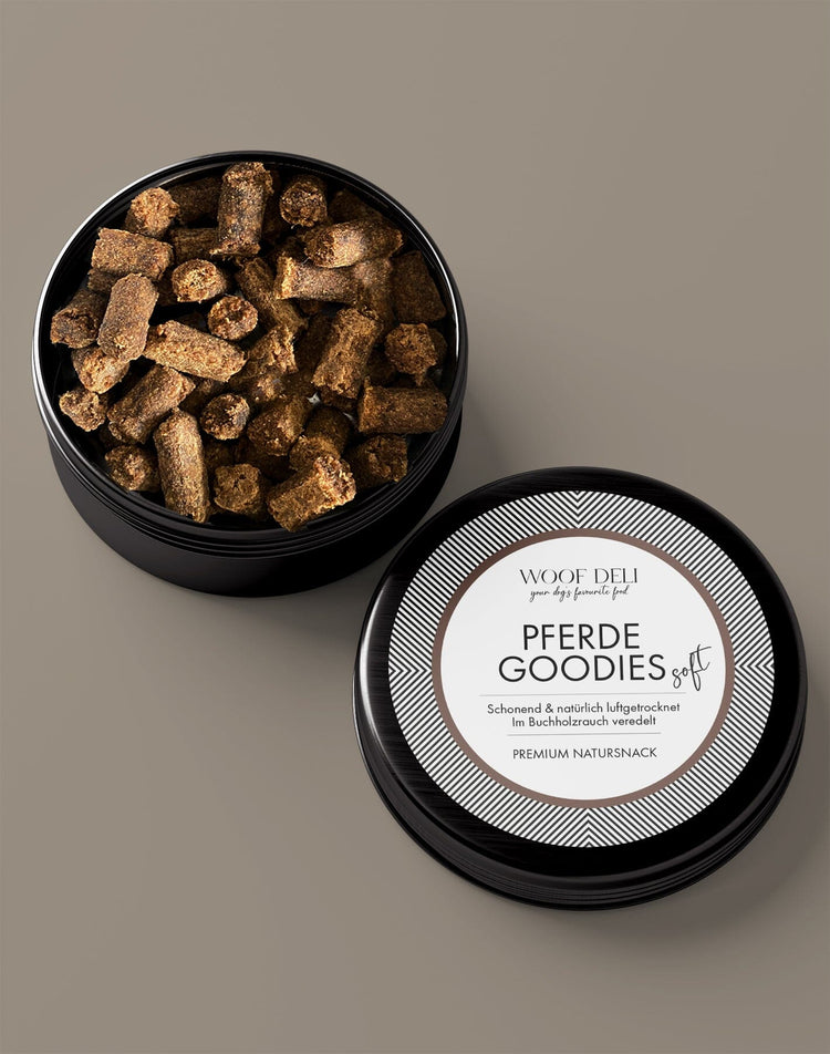 Soft Goodies Pferd - 150g Leckerli Hund WOOF DELI 